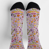 Süßes Halloween-Doodle-Muster Socken (Oben)