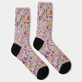 Süßes Halloween-Doodle-Muster Socken (Rechts)