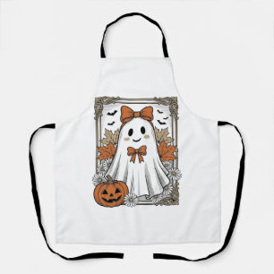 Süßes Halloween-Geist Vintage-Stich-Shirt-Design Schürze