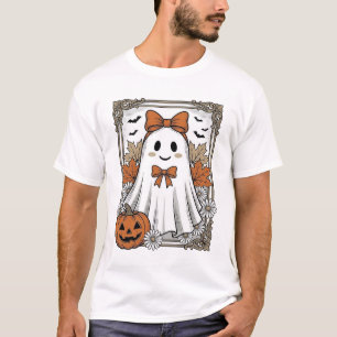 Süßes Halloween-Geist Vintage-Stich-Shirt-Design T-Shirt