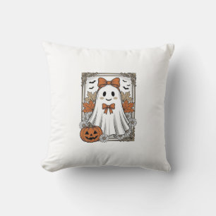 Süßes Halloween-Geist Vintage-Stickerei-Shirt-Desi Kissen