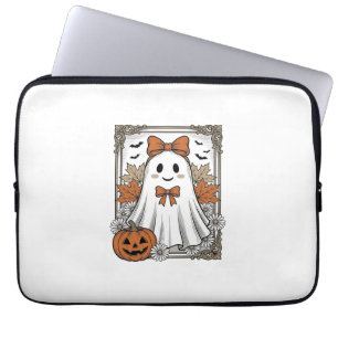 Süßes Halloween-Geist Vintage-Stickerei-Shirt-Desi Laptopschutzhülle