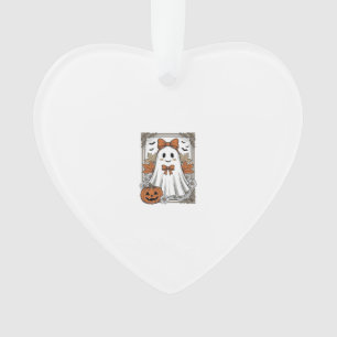 Süßes Halloween-Geist Vintage-Stickerei-Shirt-Desi Ornament