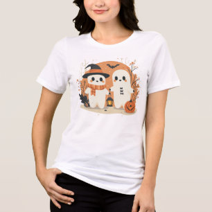 Süßes Halloween-Geister-T-Shirt Tri-Blend Shirt