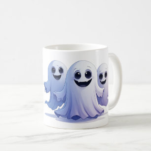 Süßes Halloween-Geister-Trio mit freundlichen Gesi Kaffeetasse