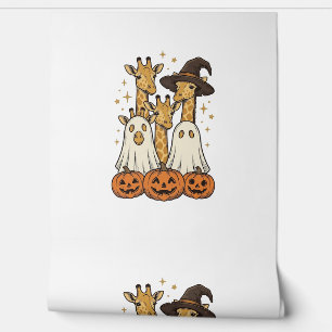 Süßes Halloween-Giraffen-Geister-Kürbis-Shirt-Desi Tapete