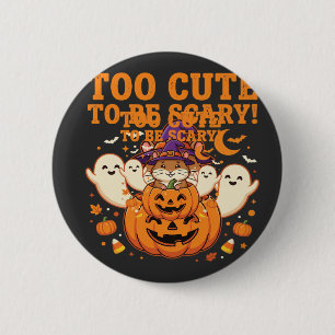 Süßes Halloween Hamster Kürbis Geist Design_1 Button