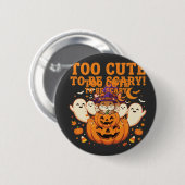 Süßes Halloween Hamster Kürbis Geist Design_1 Button (Vorne & Hinten)