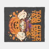 Süßes Halloween Hamster Kürbis Geist Design_1 Fleecedecke (Vorderseite (Horizontal))