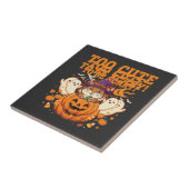 Süßes Halloween Hamster Kürbis Geist Design_1 Fliese (Seite)