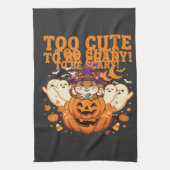 Süßes Halloween Hamster Kürbis Geist Design_1 Geschirrtuch (Vertikal)