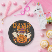 Süßes Halloween Hamster Kürbis Geist Design_1 Pappteller (Party)