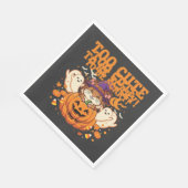 Süßes Halloween Hamster Kürbis Geist Design_1 Serviette (Ecke)