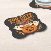 Süßes Halloween Hamster Kürbis Geist Design_1 Untersetzer (angewinkelt)