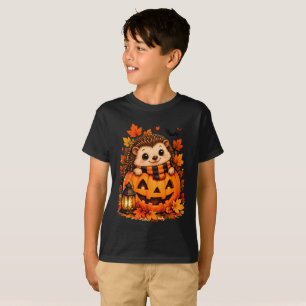 Süßes Halloween-Igel-Kürbis-Kinder-T-Shirt T-Shirt