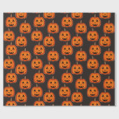 Süßes Halloween-Jack-O-Lantern-Kürbismuster-Wrap Geschenkpapier (Flach)