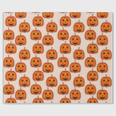 Süßes Halloween-Jack-O-Lantern-Kürbismuster-Wrap Geschenkpapier (Flach)