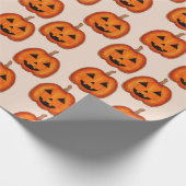 Süßes Halloween-Jack-O-Lantern-Kürbismuster-Wrap Geschenkpapier (Ecke)