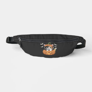 Süßes Halloween-Kätzchen in einem Kürbis Classic T Bauchtasche