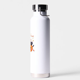 Süßes Halloween - Kawaii-Geist und schwarze Katzen Trinkflasche