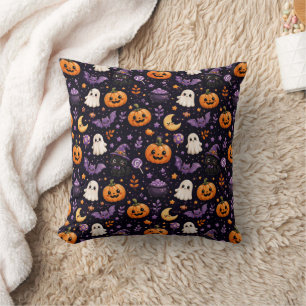Süßes Halloween-Kürbis-Geist-Katze-Fledermaus-Must Kissen
