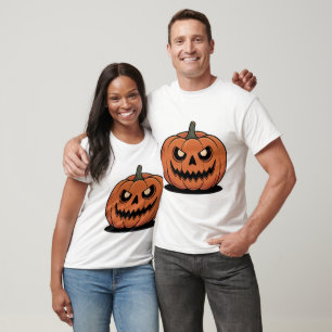 Süßes Halloween-Kürbis-Paar-T-Shirt T-Shirt