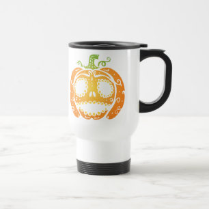 Süßes Halloween-Kürbisgesicht Reisebecher