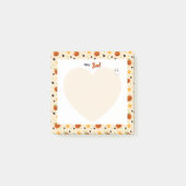 Süßes Halloween-Kürbismuster Beige Post-it Klebezettel (Vorderseite)