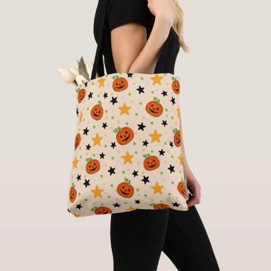 Süßes Halloween-Kürbismuster Tasche (Von Nahem)
