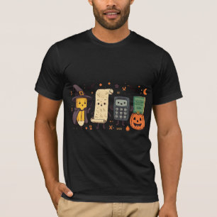 Süßes Halloween-Mathe-Lehrer-Shirt Kürbis-Rechner T-Shirt