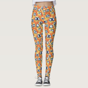 Süßes Halloween-Monster Gelb Orange Leggings