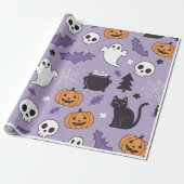 Süßes Halloween-Muster Geschenkpapier Blatt (Ungerollt)