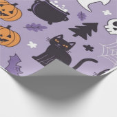 Süßes Halloween-Muster Geschenkpapier Blatt (Ecke)