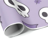 Süßes Halloween-Muster Geschenkpapier Blatt (Rolleneckpunkt)