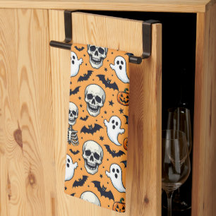 Süßes Halloween-Muster Geschirrtuch