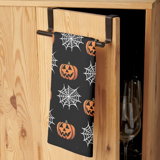 Süßes Halloween-Muster Geschirrtuch (Drittel gefaltet)
