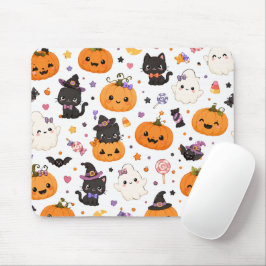 Süßes Halloween-Muster mit niedlichen Kürbissen Mousepad