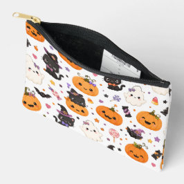 Süßes Halloween-Muster mit niedlichen Kürbissen Zubehörtasche