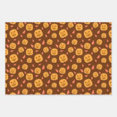Süßes Halloween-Muster-Wrap-Papier-Set. Geschenkpapier Set (Vorderseite 3)