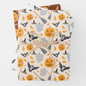 Süßes Halloween-Muster-Wrap-Papier-Set. Geschenkpapier Set (Beispiel)