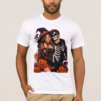 Süßes Halloween-Paar Kostüm T-Shirt – Gruseliges P