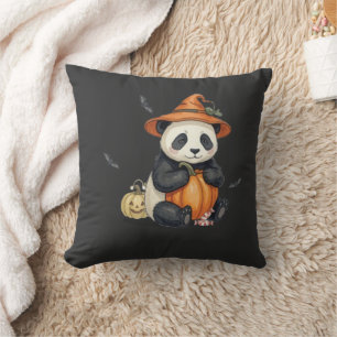 Süßes Halloween-Panda-Kürbis-Wurfkissen Kissen