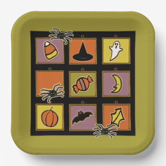Süßes Halloween Pappteller (Vorderseite)
