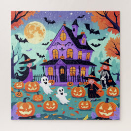 Süßes Halloween-Puzzle – Geisterhaus, Geister Puzzle