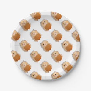 Süßes Hamster-mit-Keks-Illustrationsgeschenk Pappteller