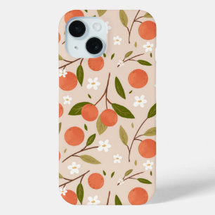 Süßes handgezeichnetes Orangenblüten-Nahtlosmuster Case-Mate iPhone Hülle