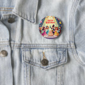 Süßes Happy Birthday-Masquerade-Thema Button (Beispiel)