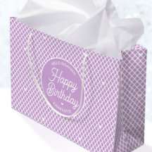 Süßes Happy Birthday Name jedes Alter Schönes Lila
