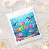 Süßes Happy Birthday nautischer Delfin Geschenktütchen (Ausgeschnitten)