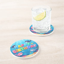 Süßes Happy Birthday nautischer Delfin